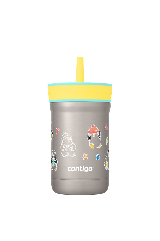 Kids Leighton Spill-Proof Stainless Steel Tumbler with Straw, 12oz O0