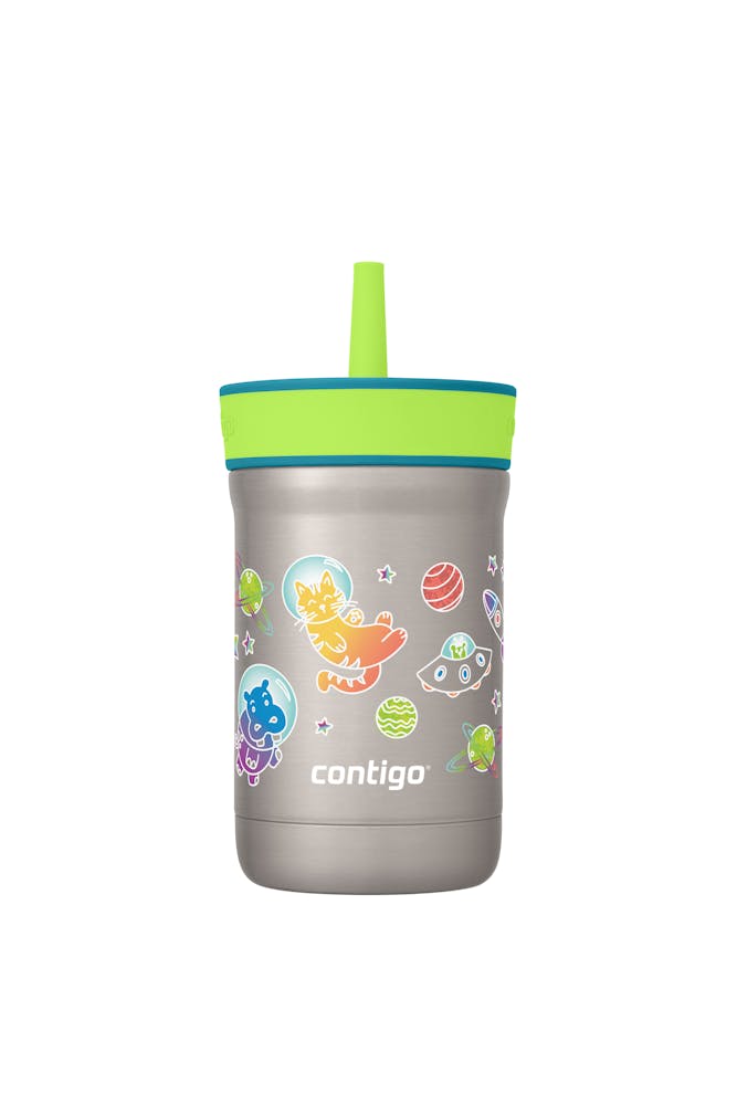 Kids Leighton Spill-Proof Stainless Steel Tumbler with Straw, 12oz O0