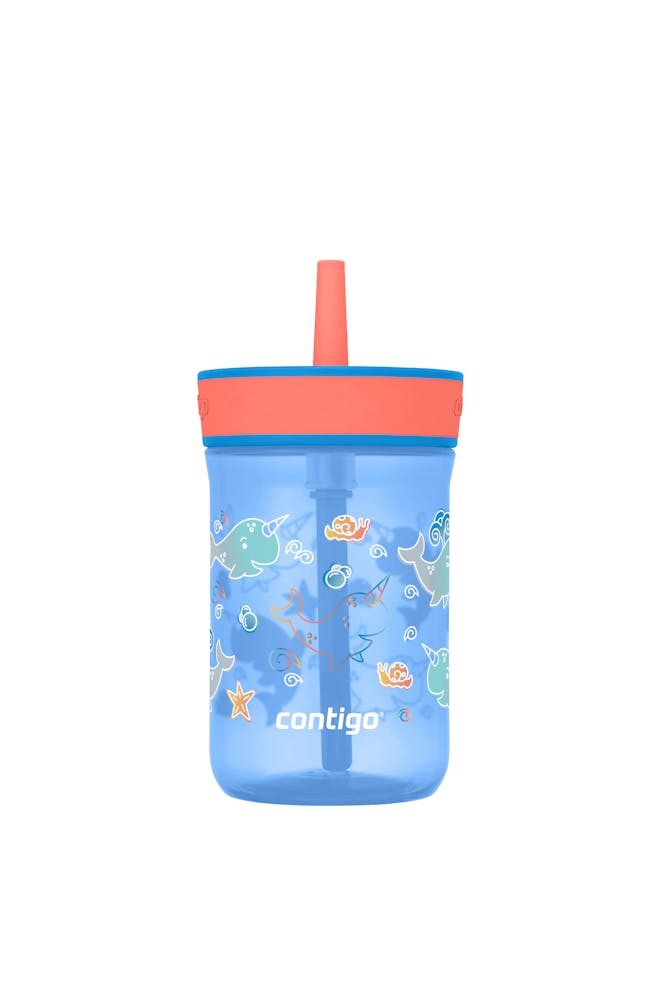 Kids’ Leighton Straw Tumbler with Spill-Proof Leak-Proof Lid, 14oz A2