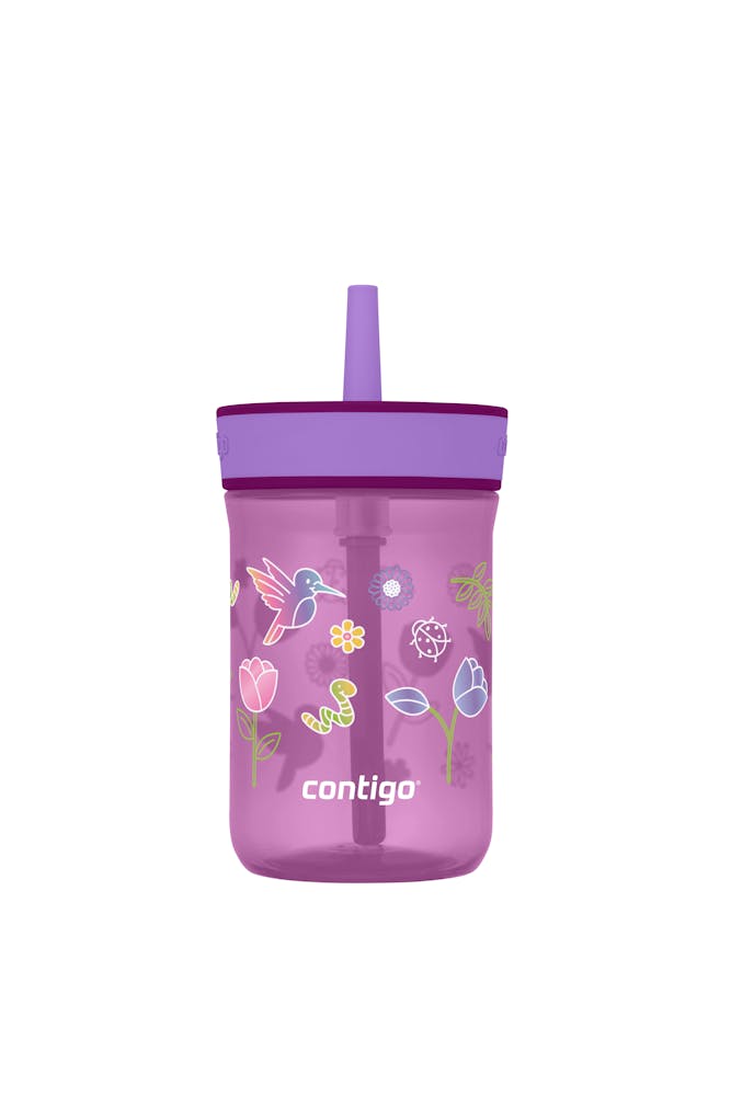 Kids’ Leighton Straw Tumbler with Spill-Proof Leak-Proof Lid, 14oz A2