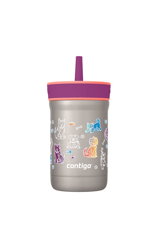 Kids Leighton Spill-Proof Stainless Steel Tumbler with Straw, 12oz O0
