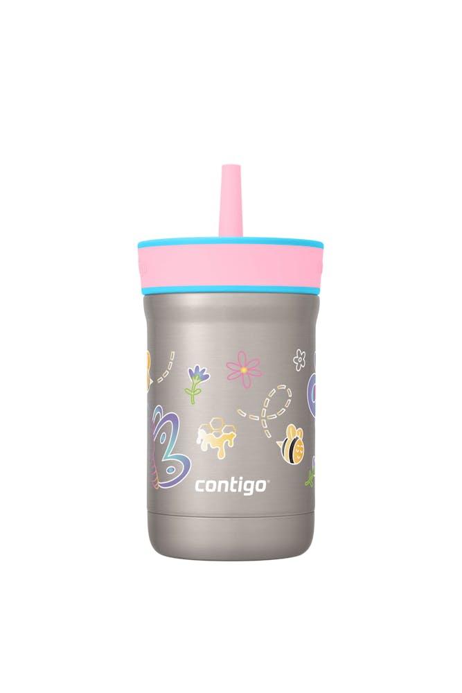 Kids Leighton Spill-Proof Stainless Steel Tumbler with Straw, 12oz O0